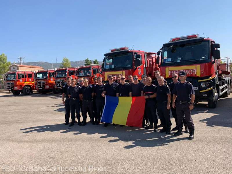 Bihor: Comandantul detaşamentului de pompieri mobilizat în Grecia şi cei 17 salvatori au ajuns acasă