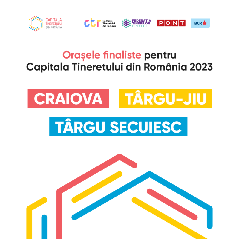 Craiova, Târgu-Jiu şi Târgu Secuiesc - în finala pentru Capitala Tineretului din România 2023